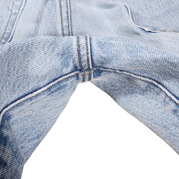 FRAME Le Slouch Distressed High Waist Straight Leg Jeans In Limelight 26 - Picture 9 of 13